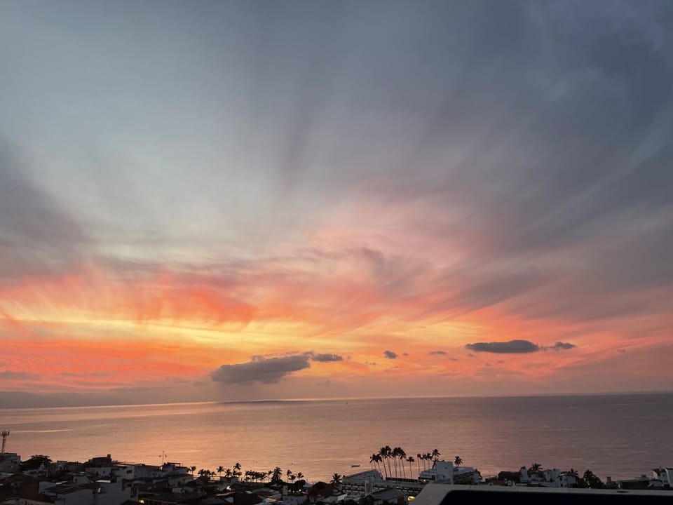 Sunset, facing south