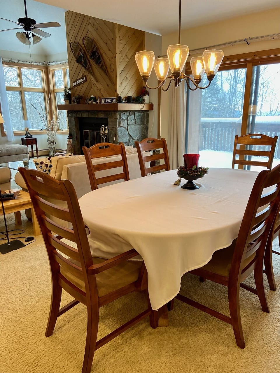 Dining area looking out to the deck