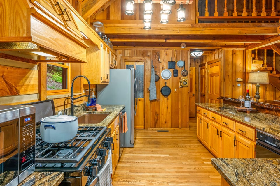 Updated kitchen with stainless steel appliances