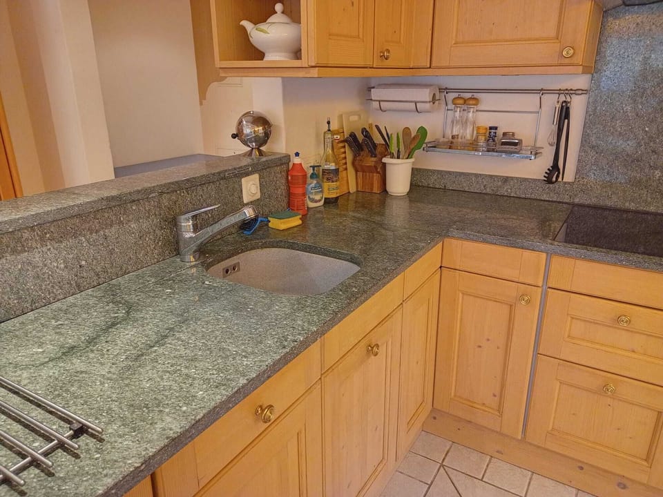 the kitchen 