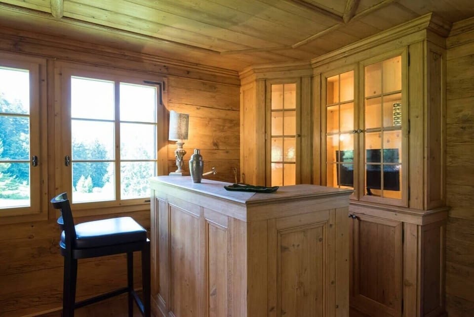 Rest by the classy common spaces of the chalet