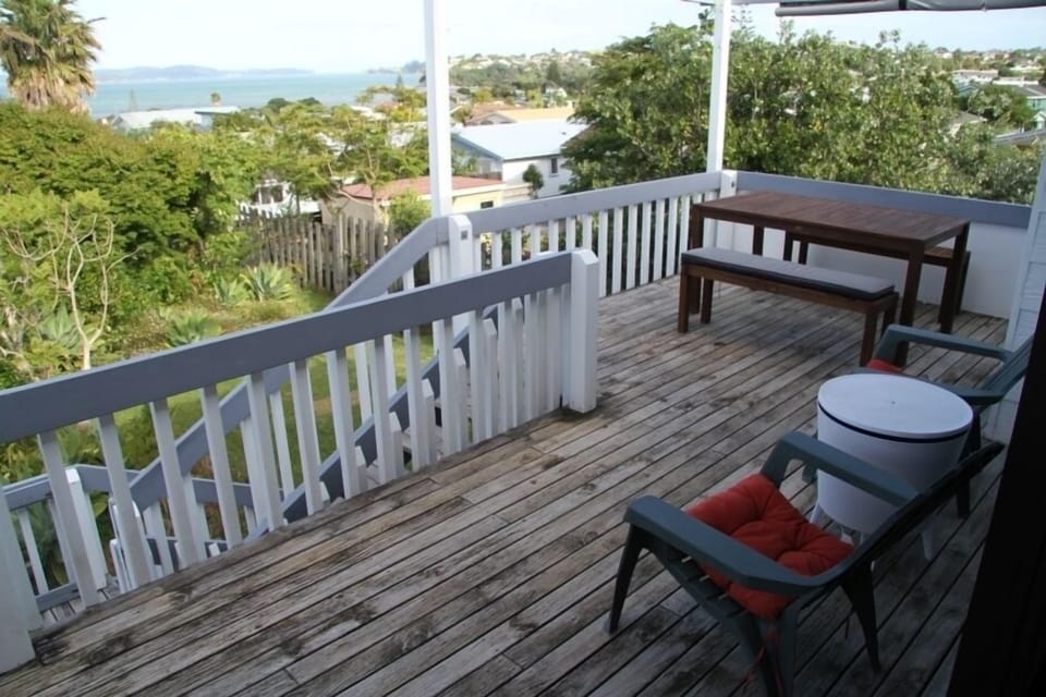Sitting area on deck