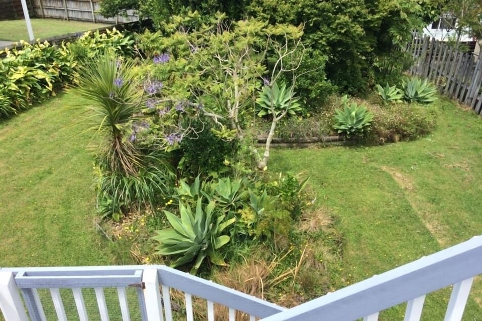 View of garden from the deck