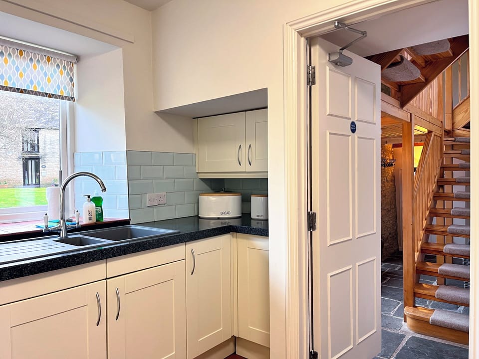 Full kitchen fitted with all mod-cons and ample crockery for 12.