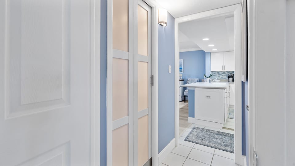Guest bathroom hallway