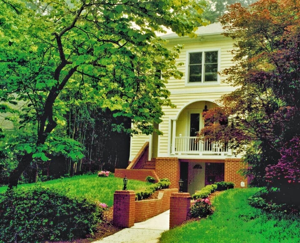 View of Exterior Private Front Entrance at Lowest Level of Home
