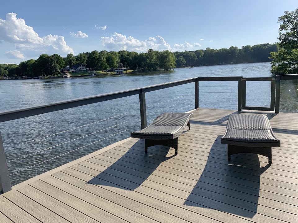 Comfortable loungers on Sundeck