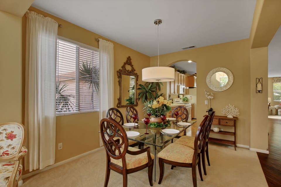 Formal Dining provides intimate dining for six