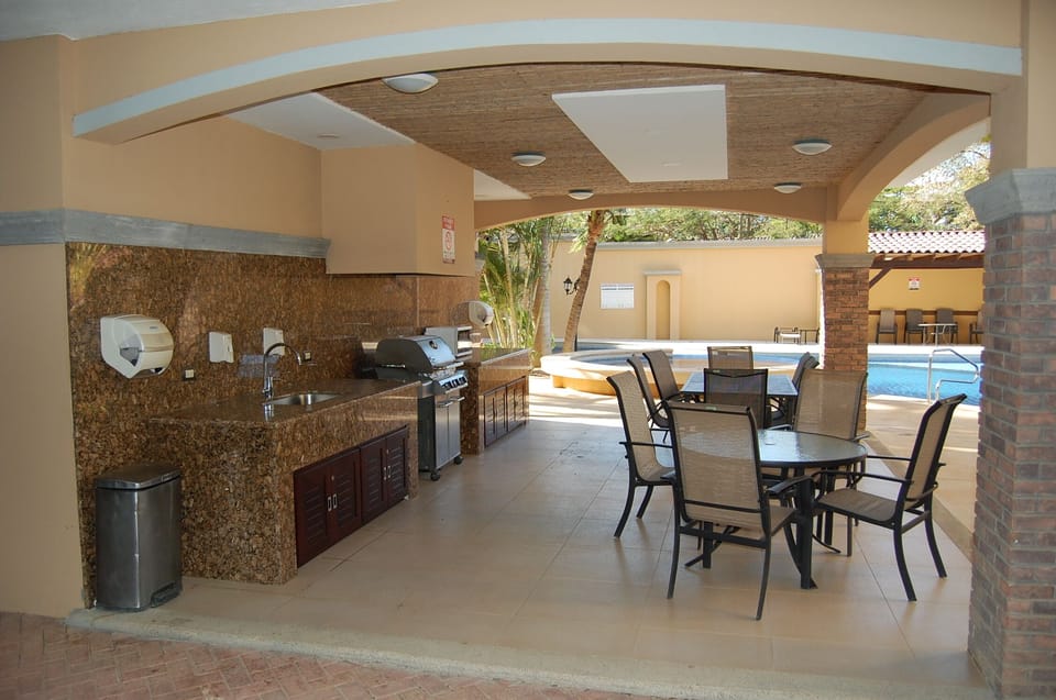 One of three grilling areas in the common areas. 