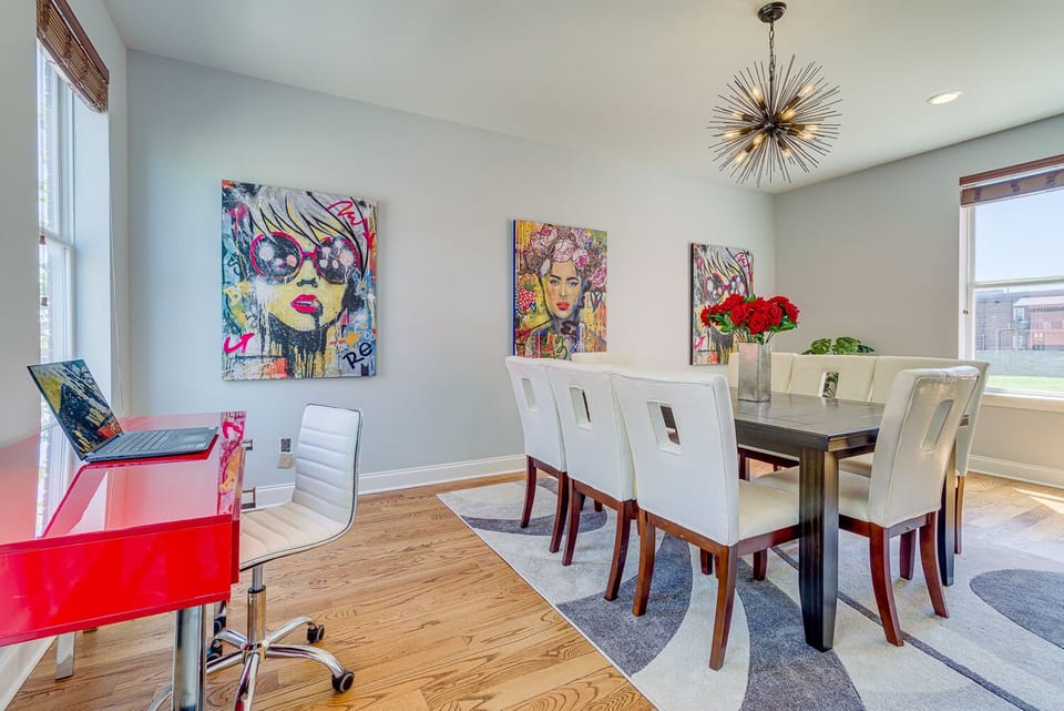 Dining area, laptop desk