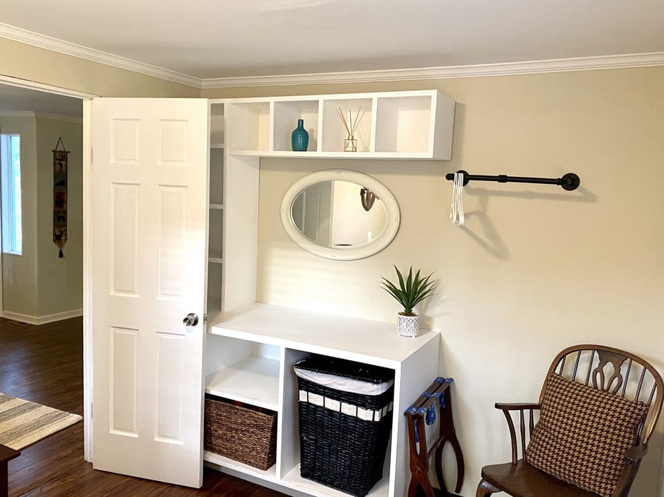 Built-ins and lots of storage in bedroom 2