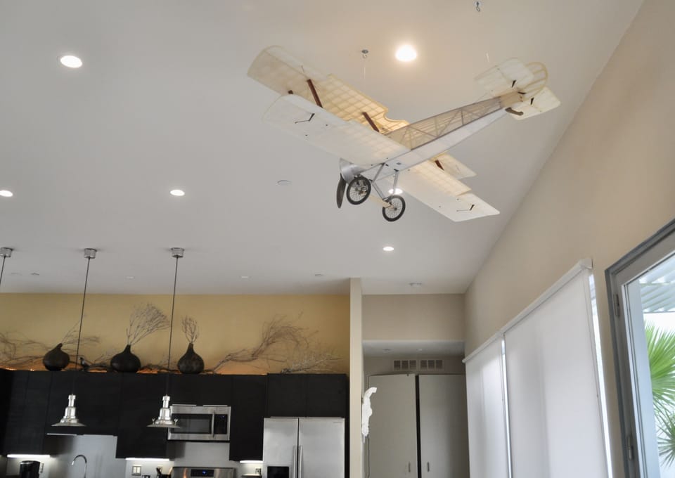  5 Foot bi-plane model. Real bi-plane rides are for available over Palm Springs