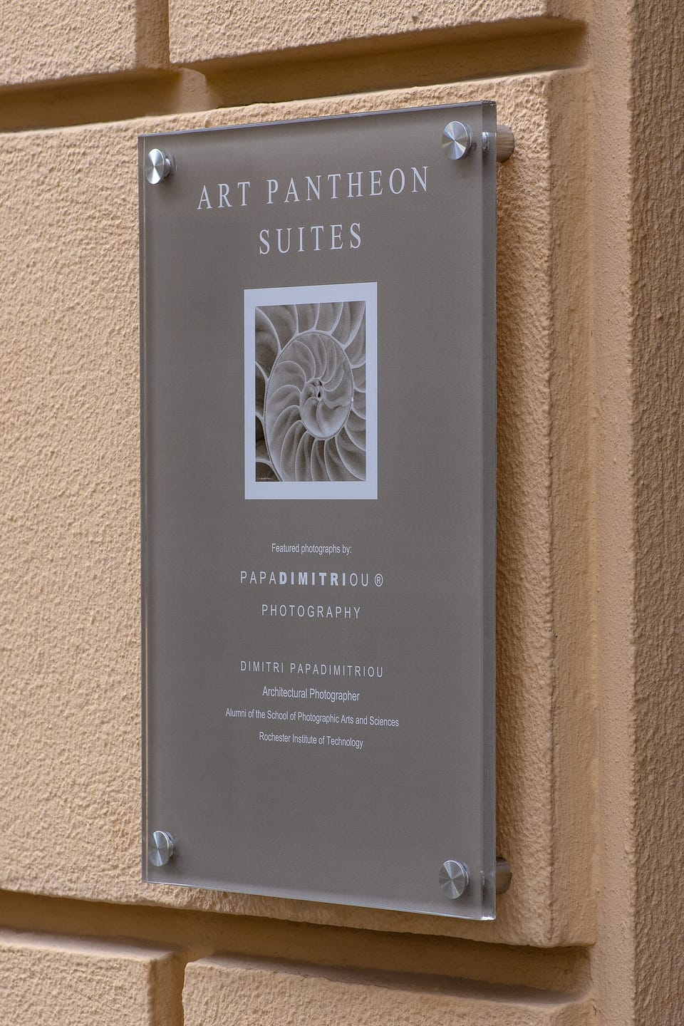 Art Pantheon is decorated by renowned photographer Dimitri Papadimitriou with some of his most prominent work