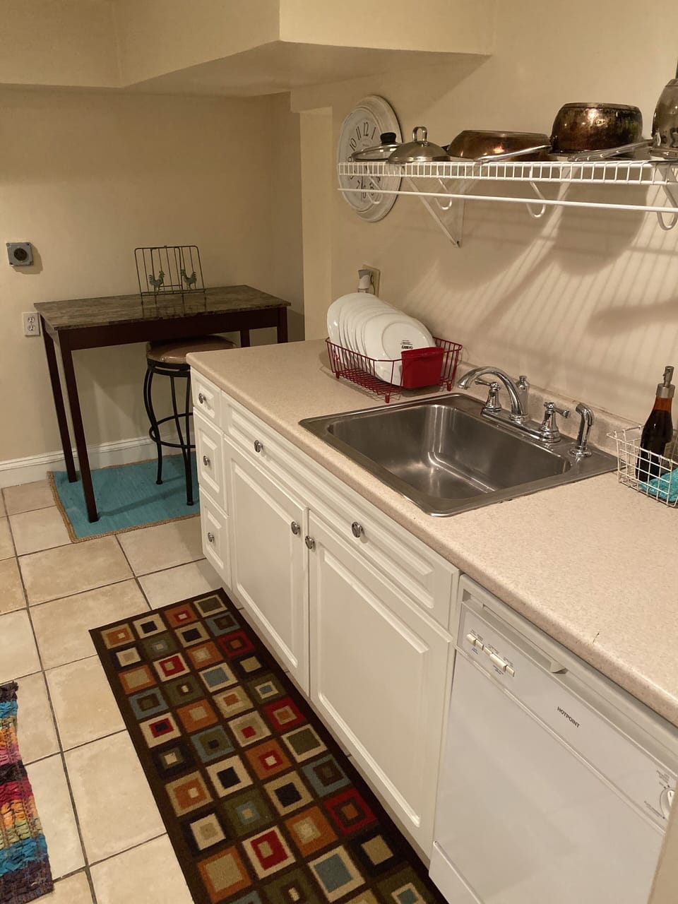 Kitchen in basement.