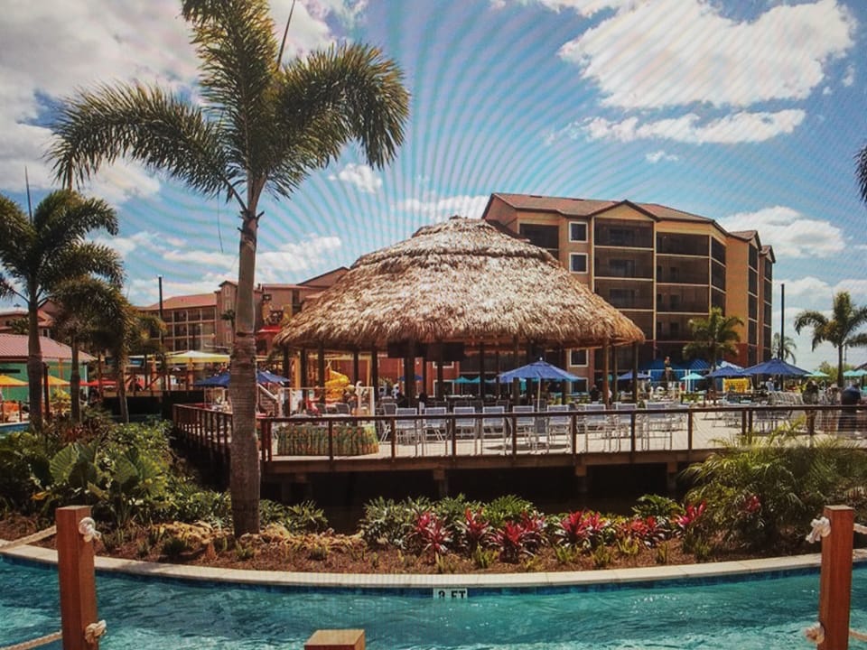 Pool deck inside Lazy River
