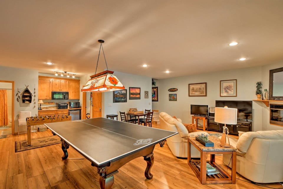 Game Room | Foosball Table | Ping Pong Table | Gas Fireplace