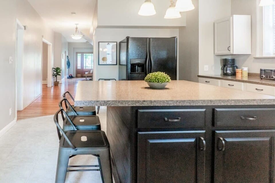 Check out the Fully-Stocked Eat-in Kitchen.