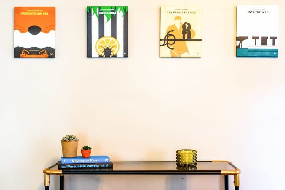 Tasteful decorations line the home.