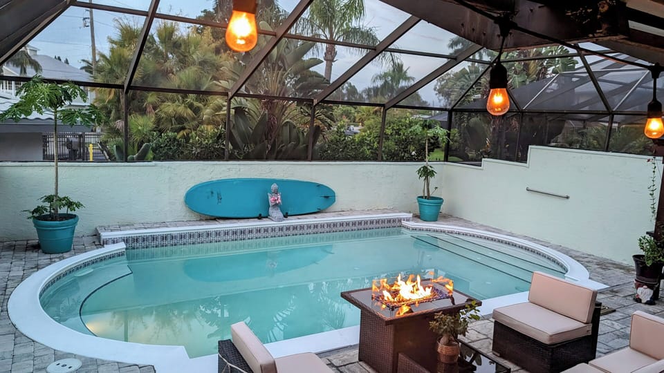 Pool view from inside out. outdoor living