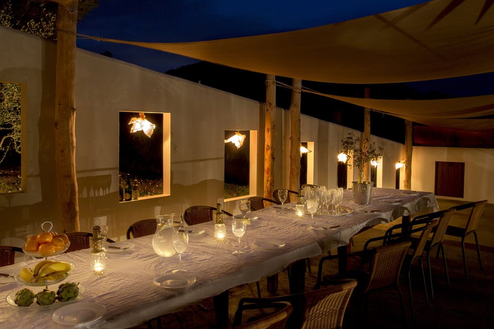 Outdoor banquet area