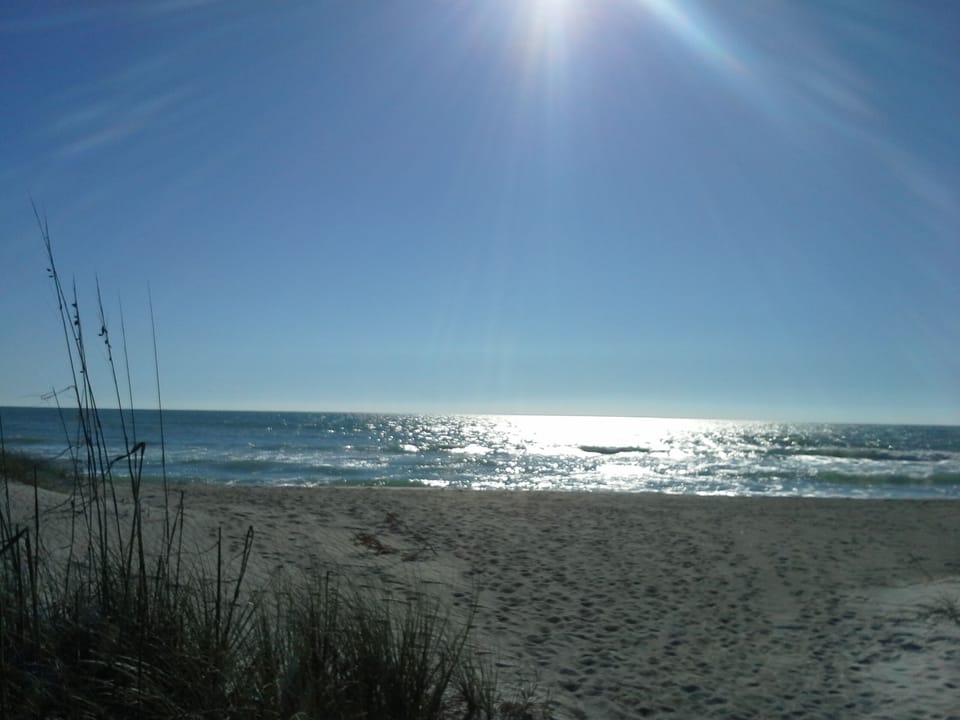 Beach access across the street from house