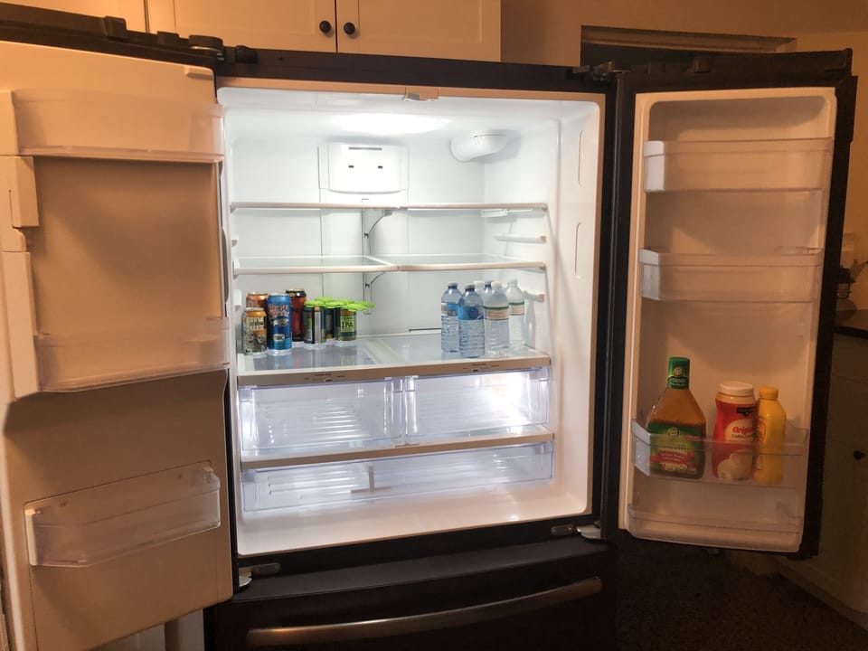 Sometimes the fridge comes with beer! 