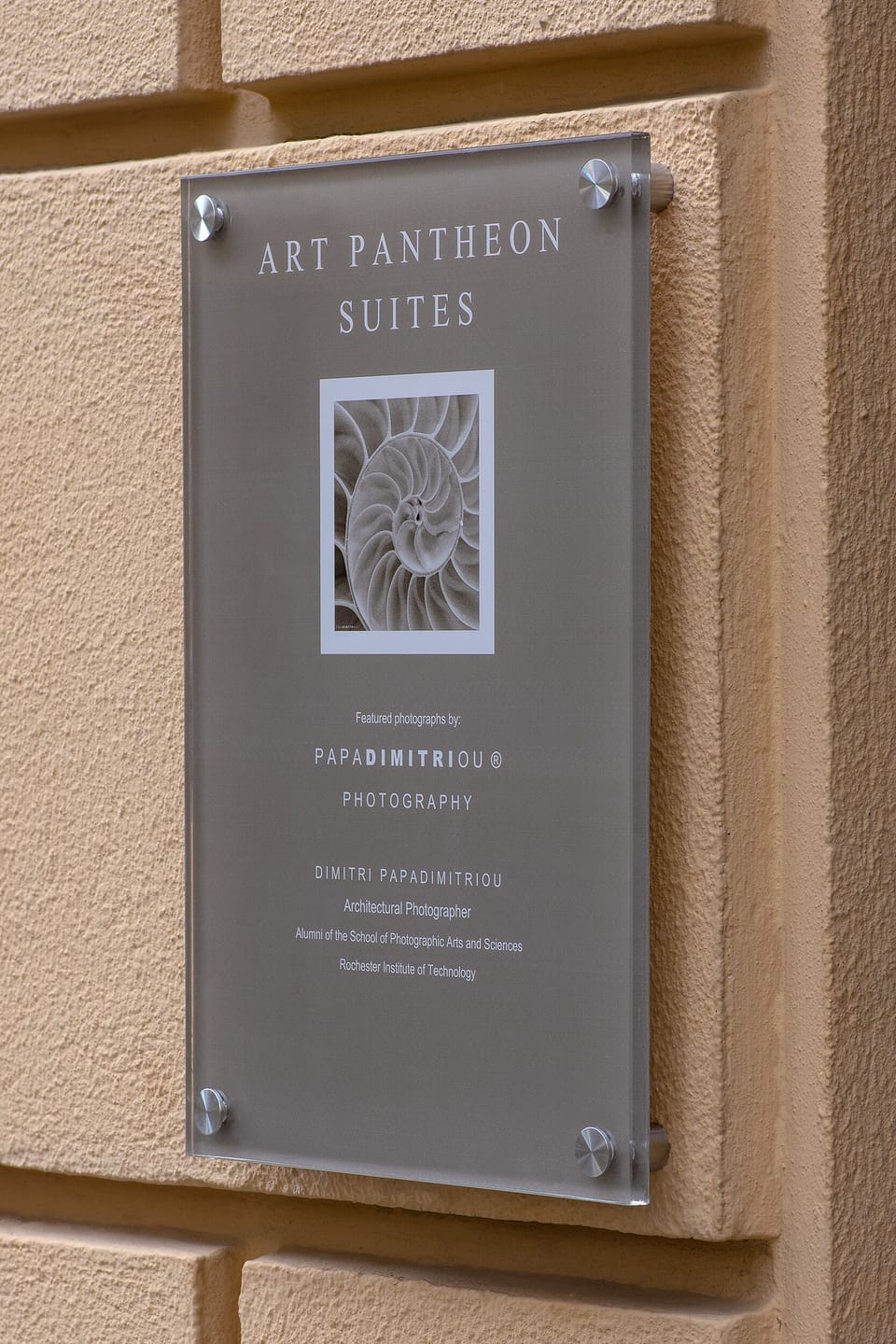 Art Pantheon is decorated by renowned photographer Dimitri Papadimitriou with some of his most prominent work
