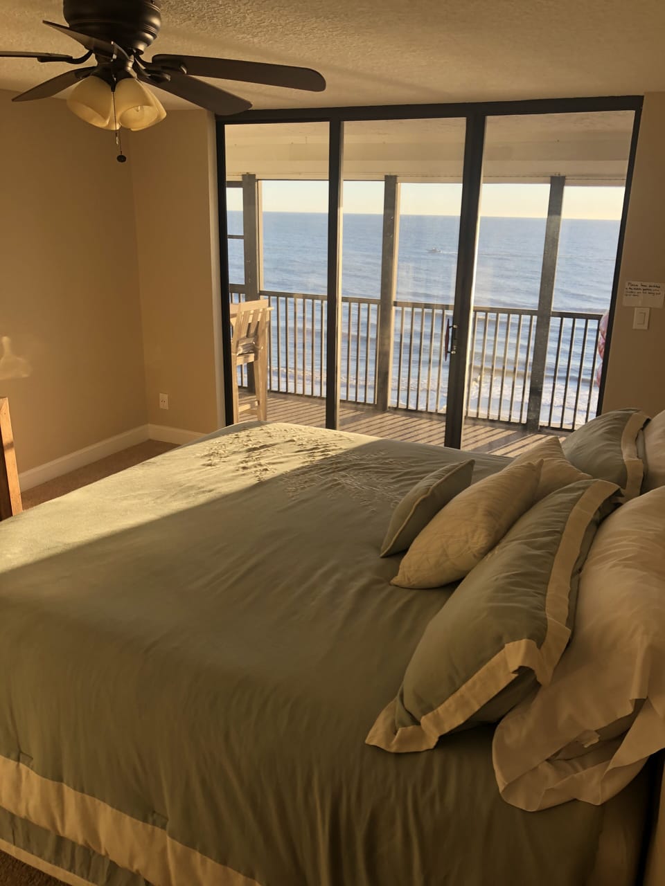 Master bedroom.  King Bed with direct Gulf view.