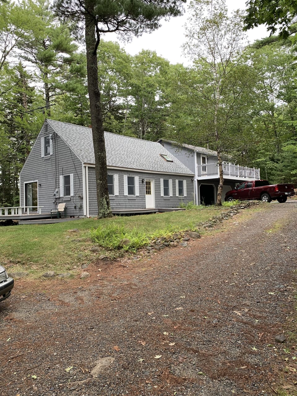 Pic from the road. Property is tucked away in the woods in a private area.