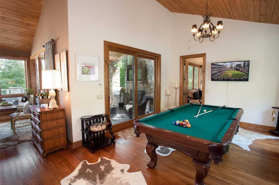 Game Table Next to Dining Area
