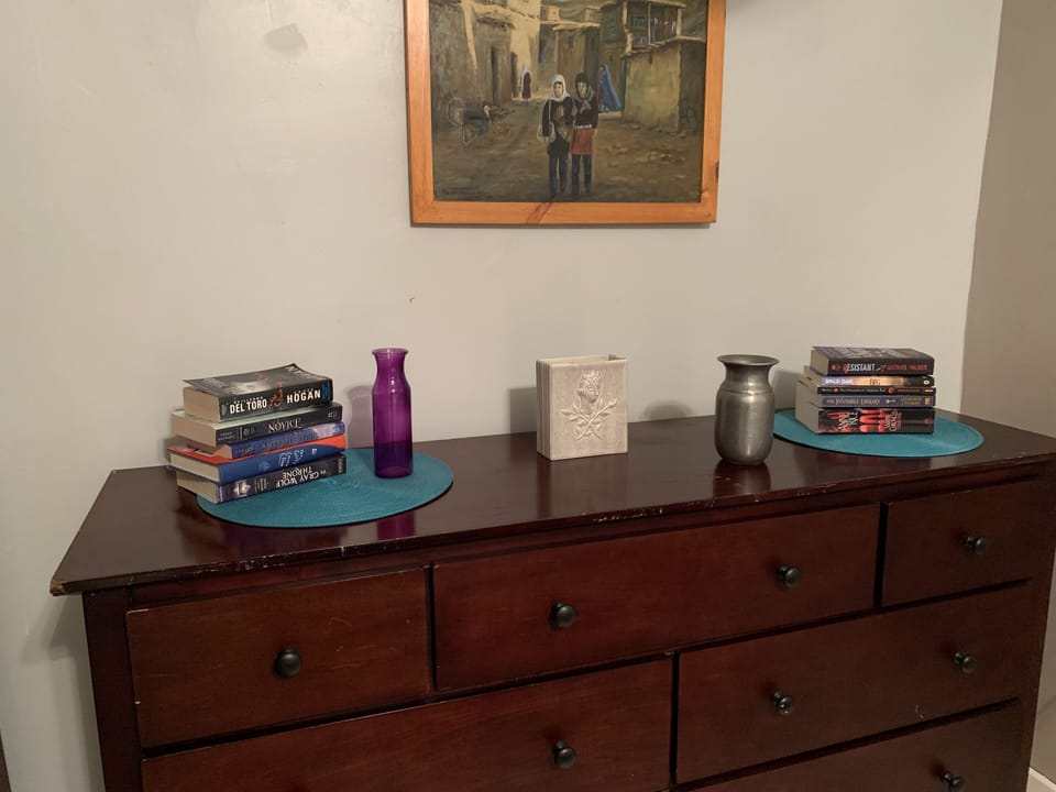 Decorations and plenty of dresser drawers for your use