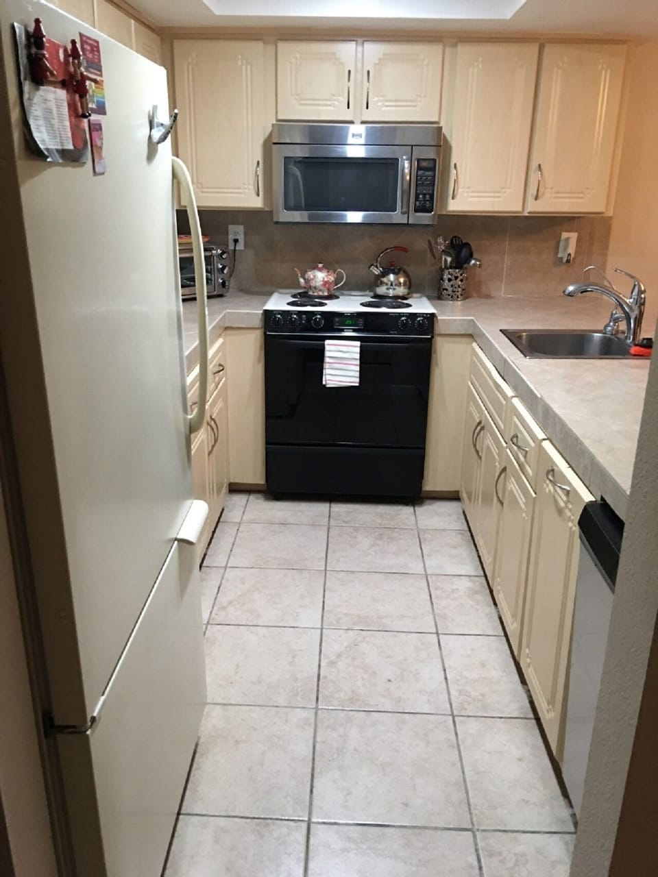 Updated and well functioning kitchen. Overlooks living area.