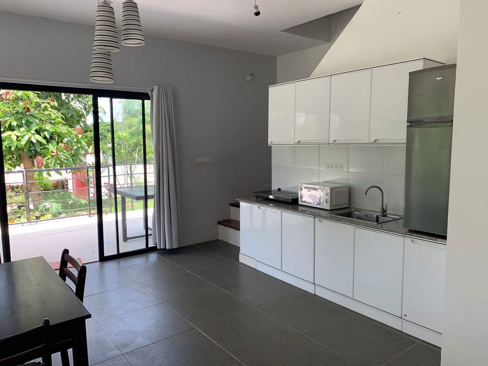 Living room with kitchen