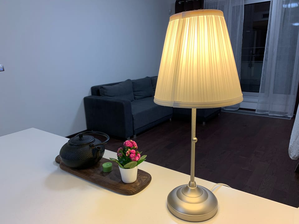 Living room, view from kitchen.
