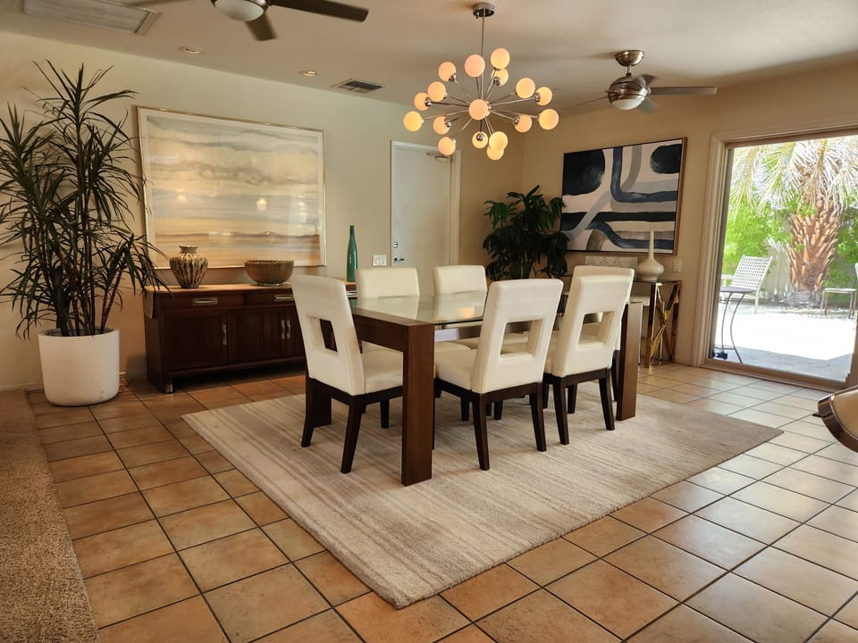 Contemporary Dining Table and Fixture