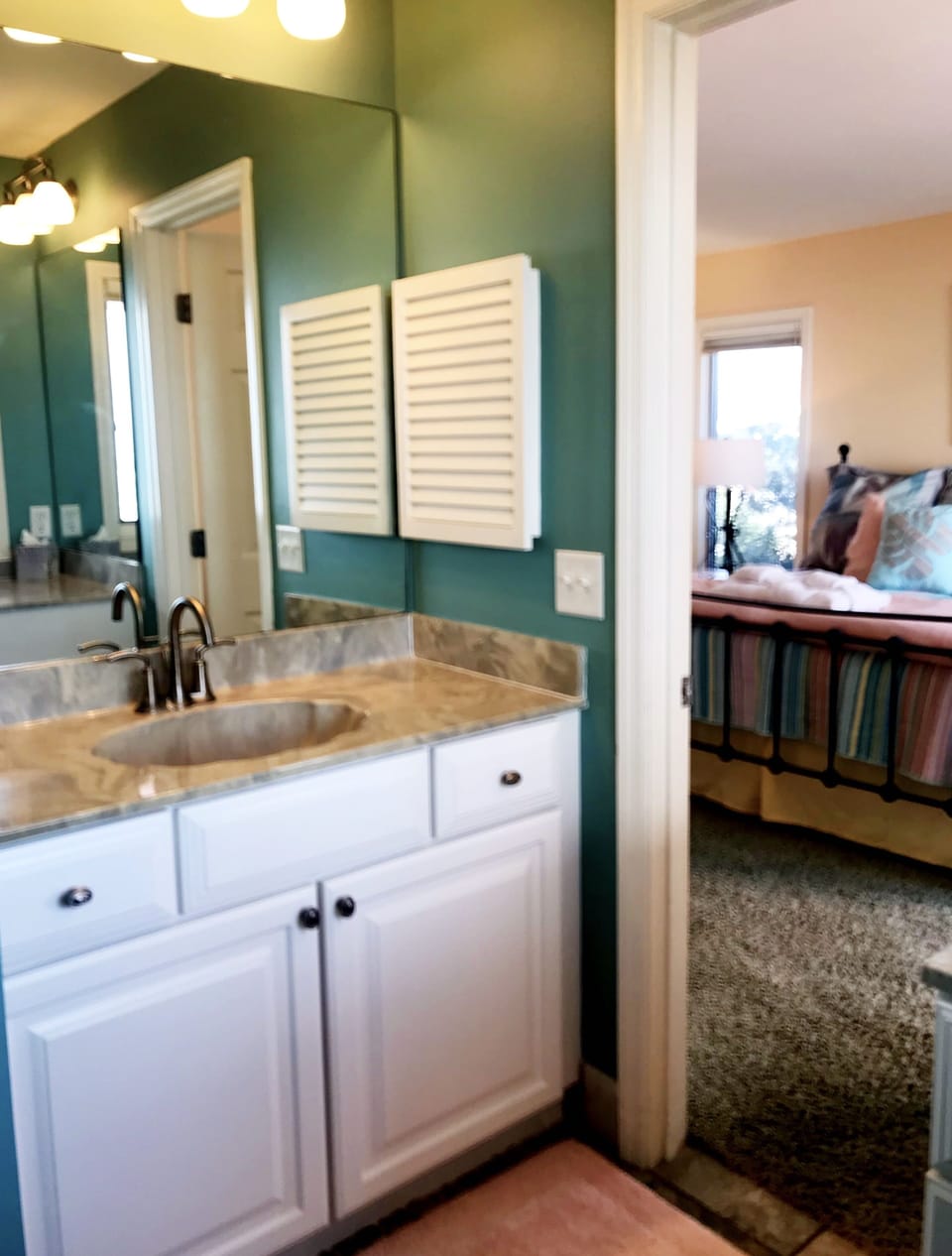 Master bathroom vanity area