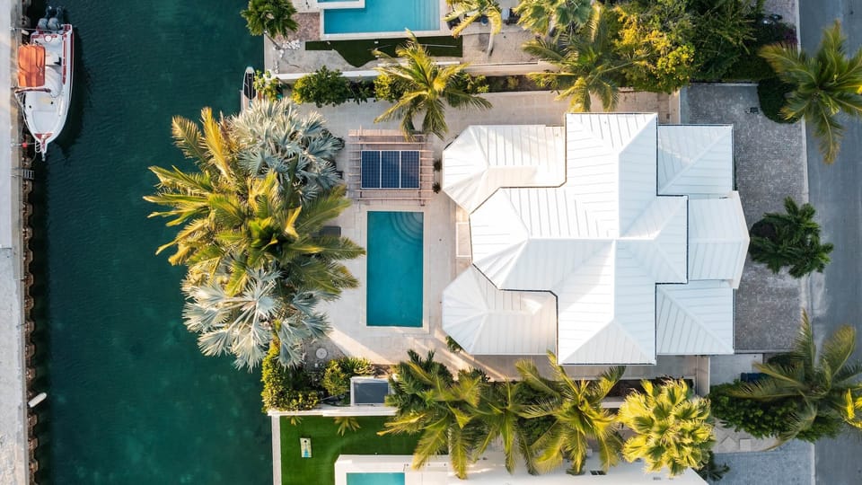 aerial view of the entire house