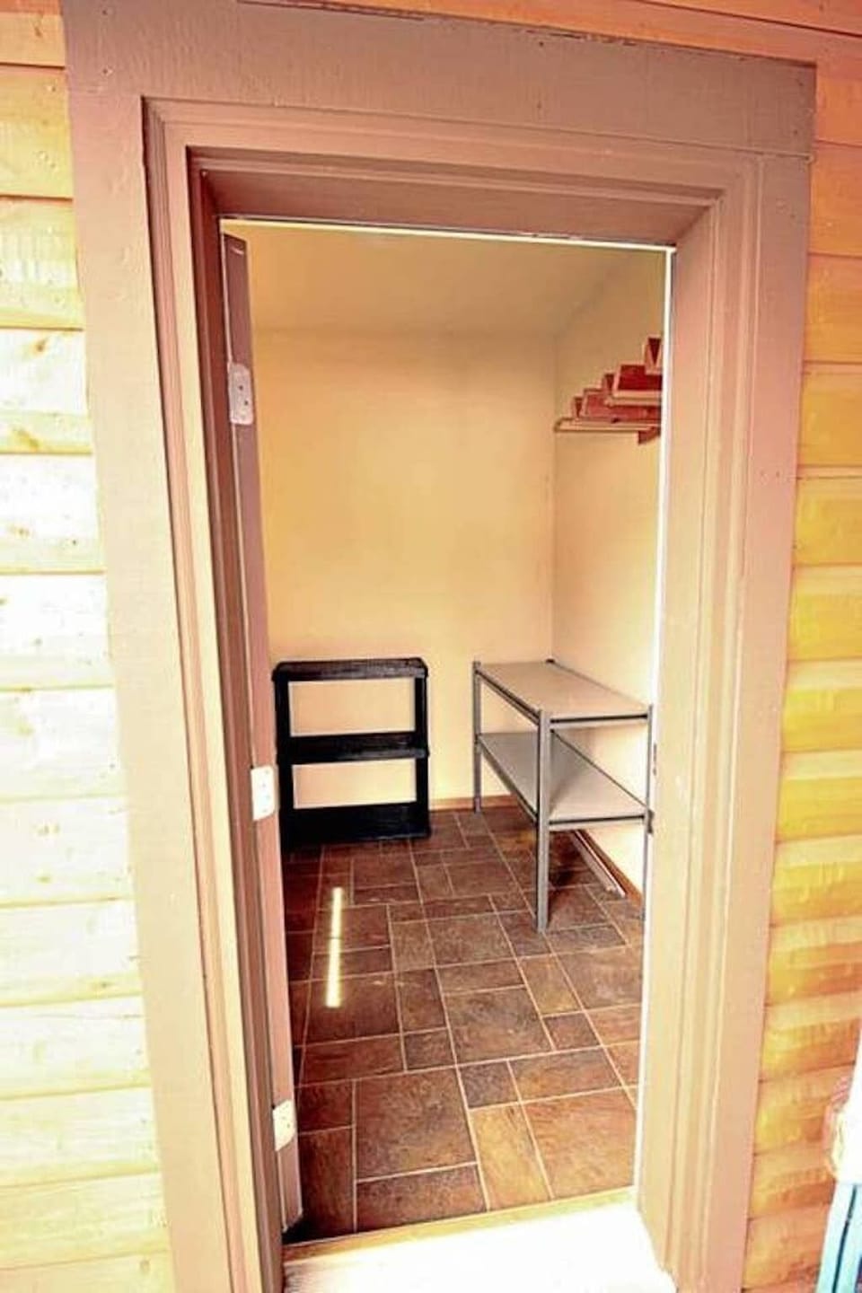 Storage Closet on Front Porch for Gear Storage
