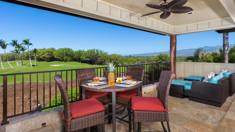 Enjoy immense views overlooking Mauna Lani North course