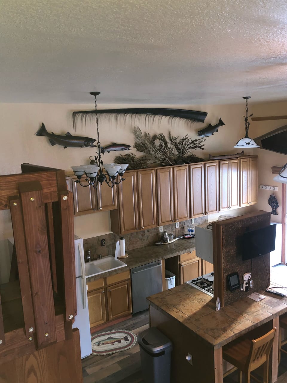 View of Kitchen from half loft 