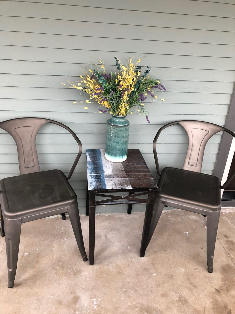 The front porch is great for morning coffee and enjoying the view.