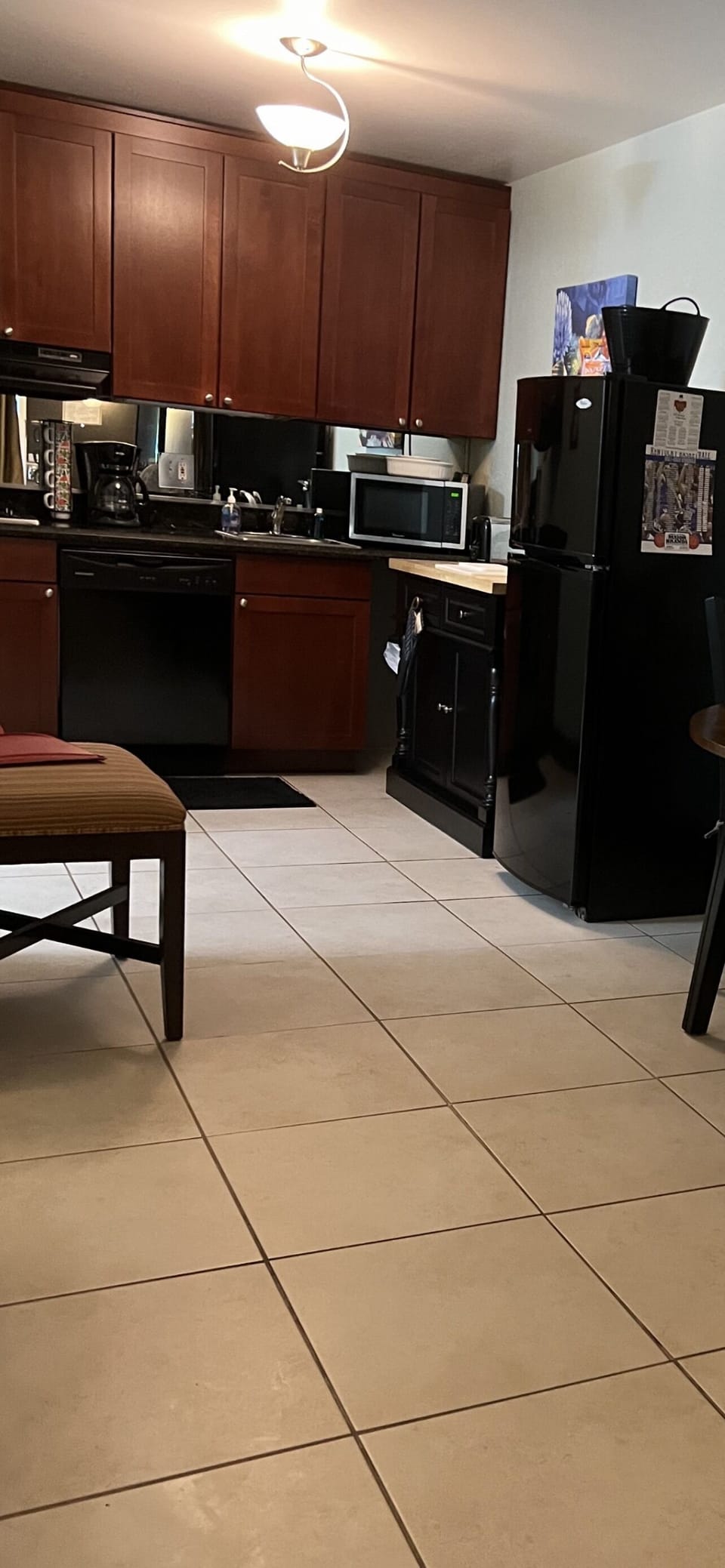 fridge freezer Toster .can opener 
Coffee maker 2 burner top microwave lot more 