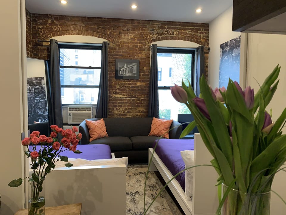 Two bedrooms, comfortable double beds and sliding doors that close for privacy. 