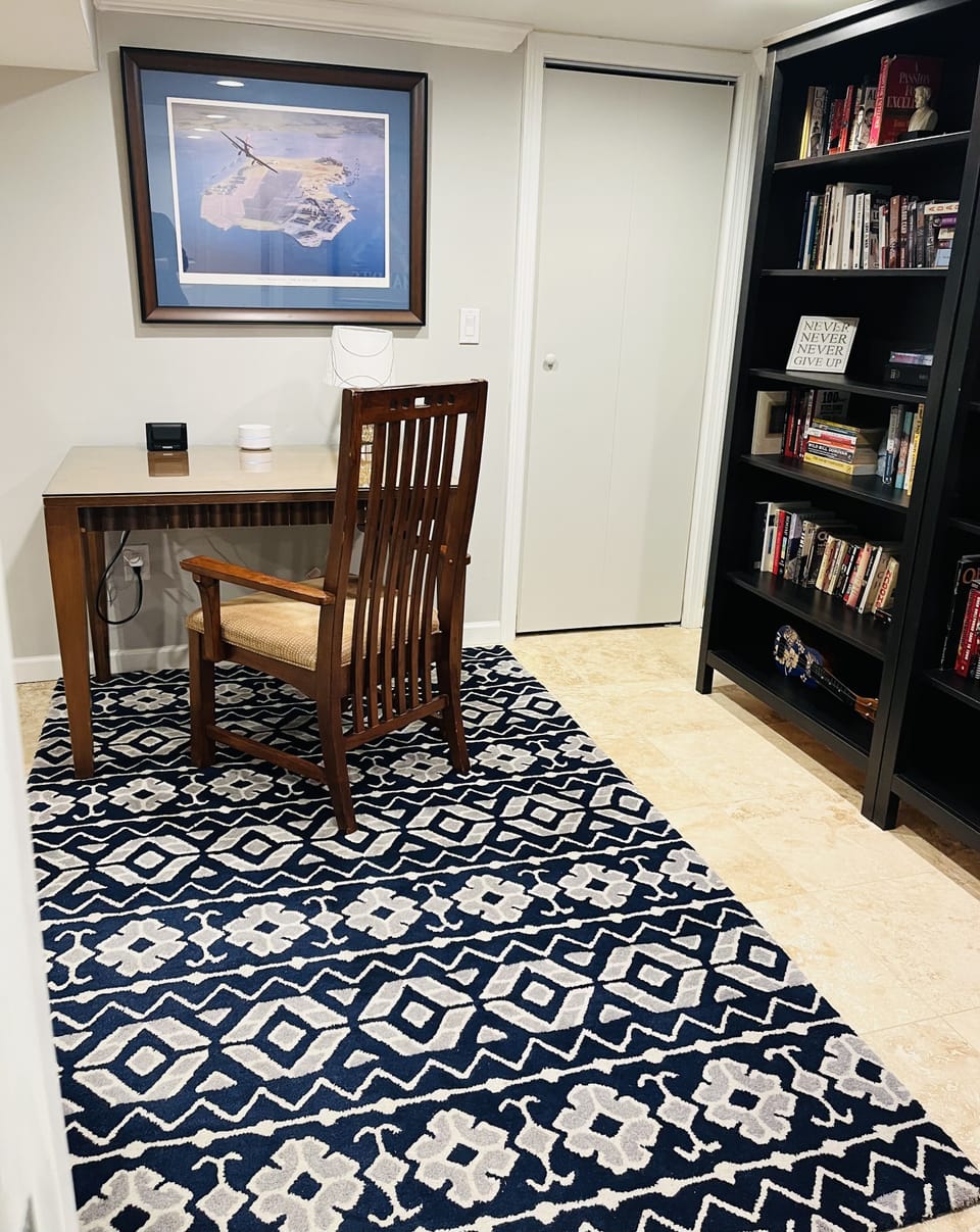 library, office downstairs