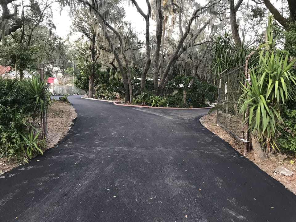Long winding driveway