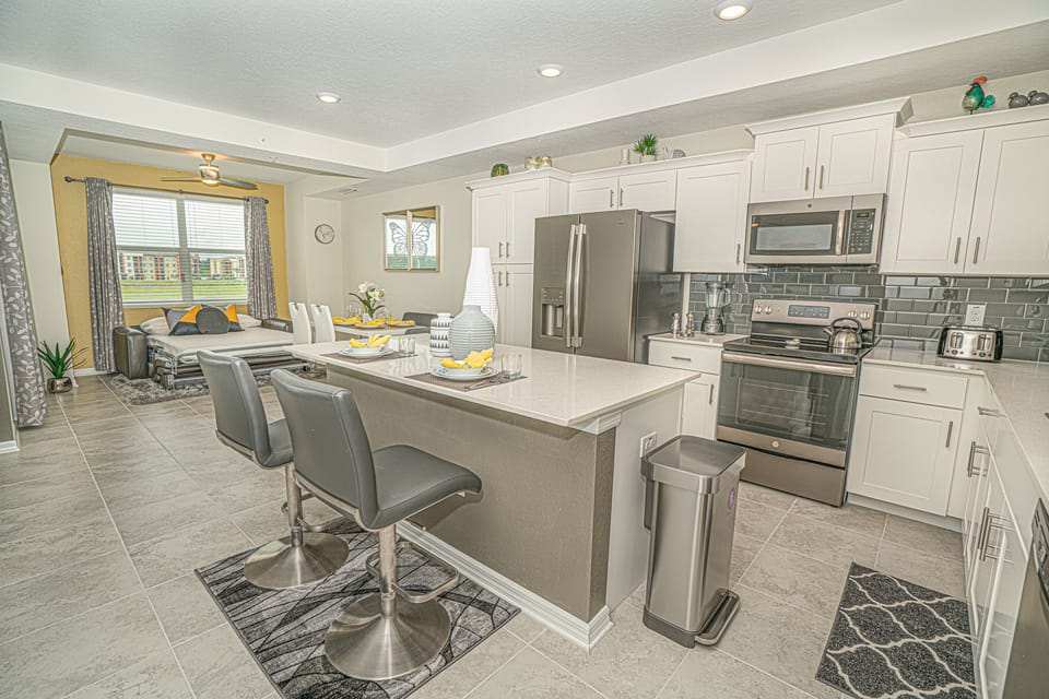Kitchen Island, a perfect place for snacking or casual eating