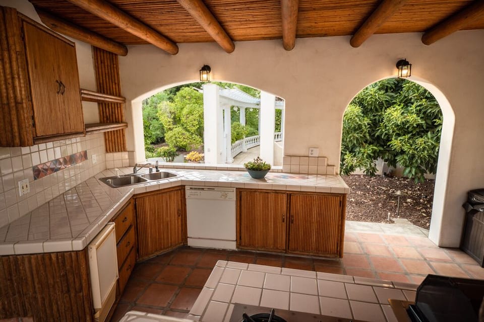 Outdoor BBQ area