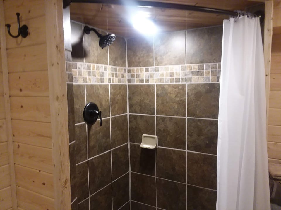Downstairs walk in shower.