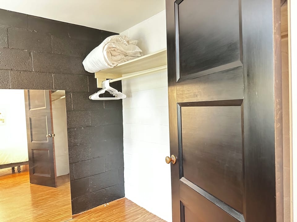 Lots of room for hanging and storage. 