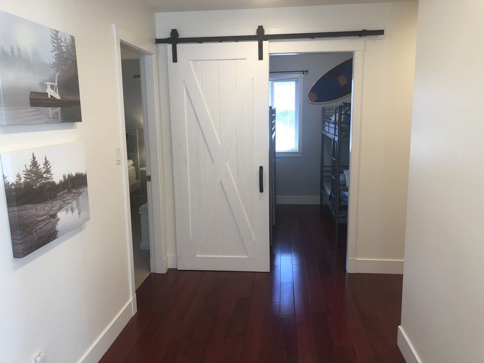 Barn door to bunk room